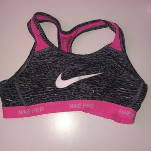 Leopard Print Nike Pro Sports Bra